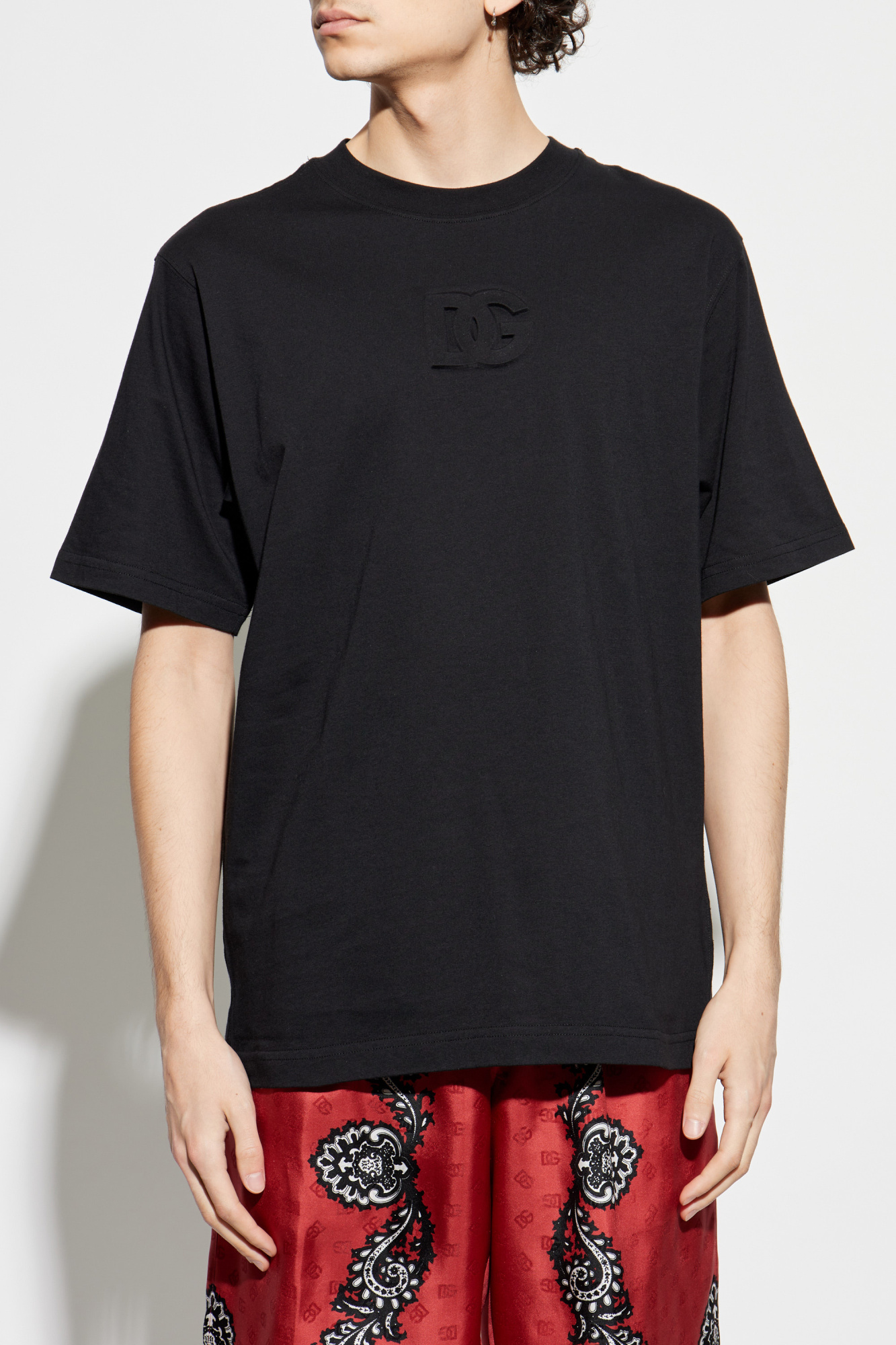 Tシャツ・カットソー Dolce & Gabbana SS24 Satin logo shirt (G5IT7TIS1O7 HNVAA) Dolce & Gabbana T-shirt with logo | Men's Clothing | Vitkac